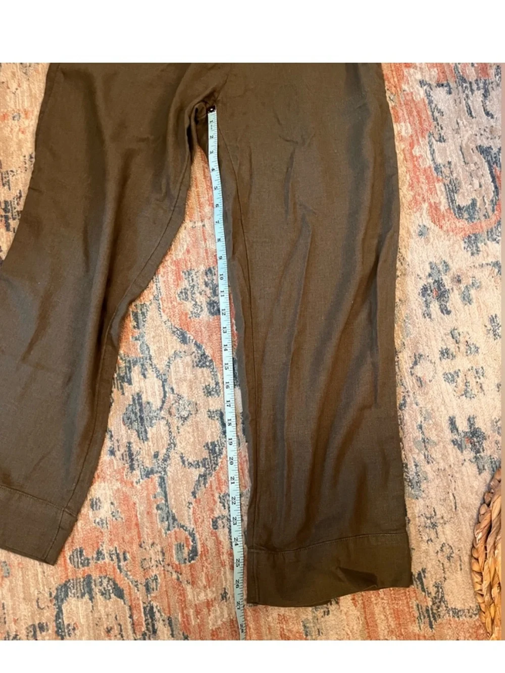 Banana Republic olive Green Linen Blend Women's Drawstring Trousers XS